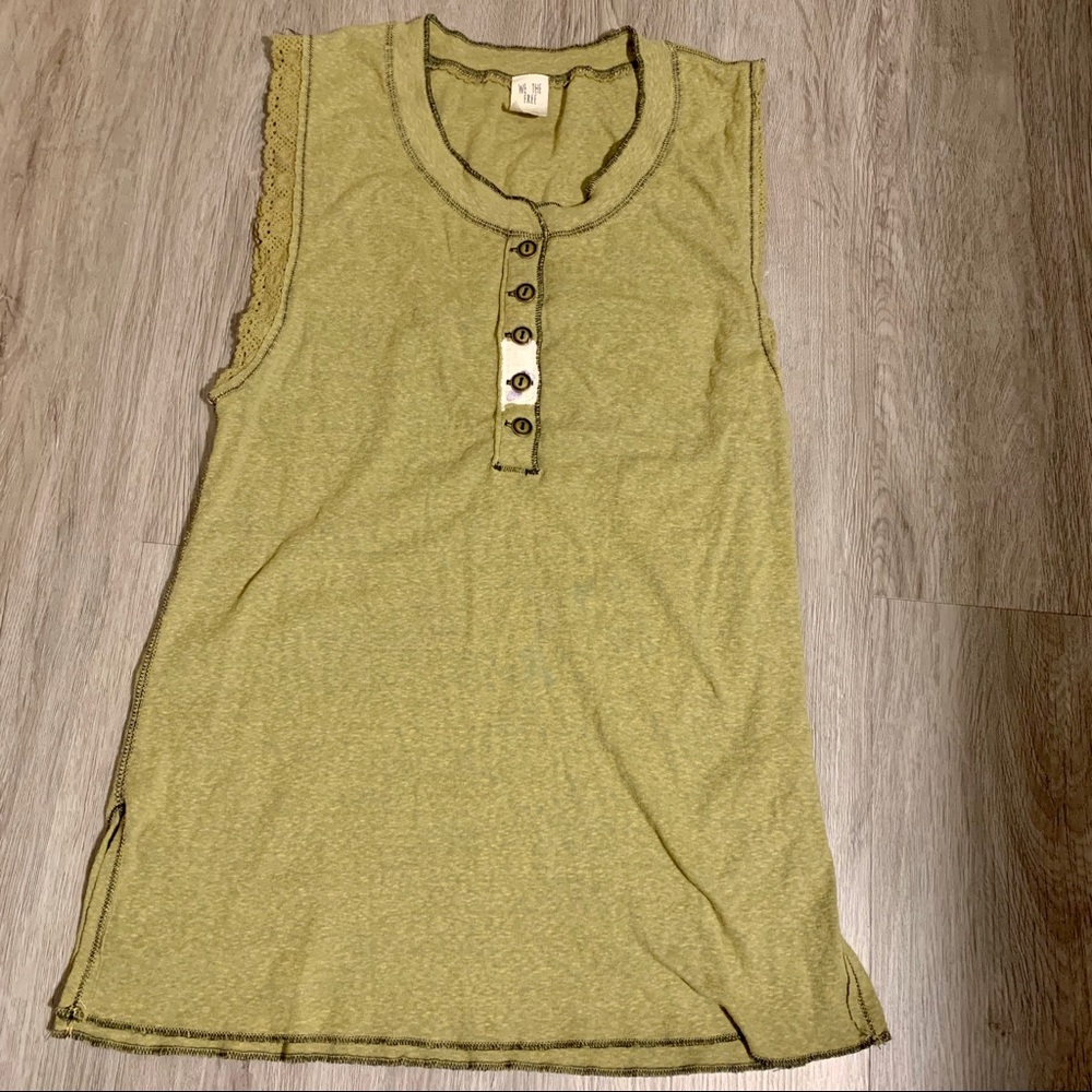 We The Free | Free People green button up tank